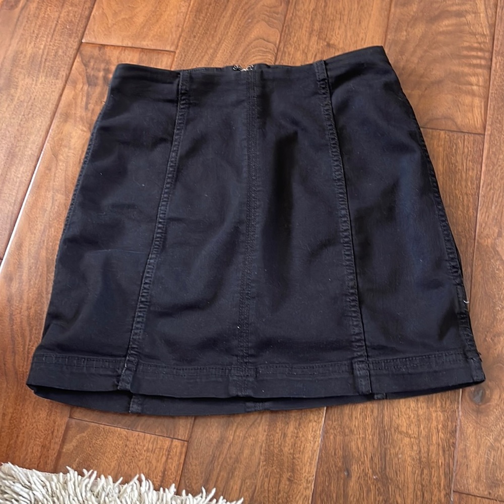 Free people denim mini skirt